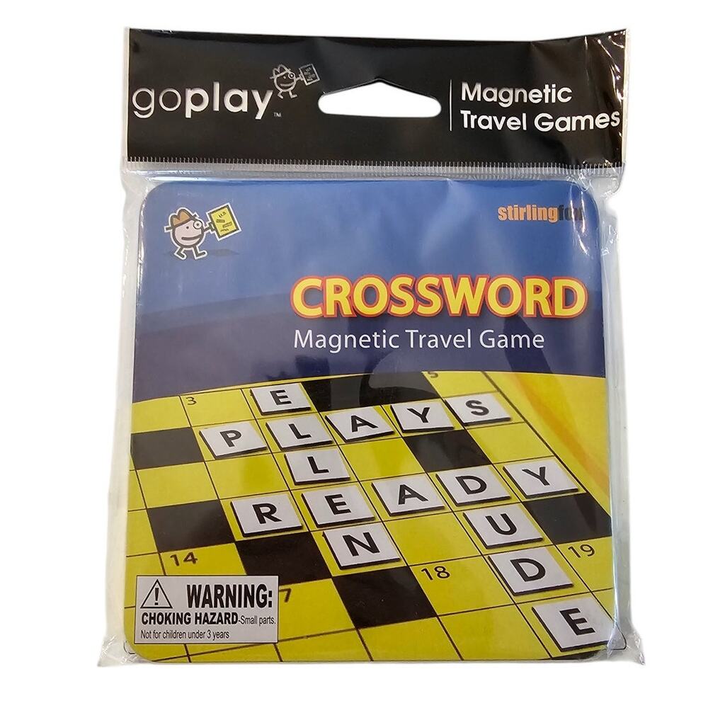 2008 Stirling Fox CROSSWORD MAGNETIC TRAVEL GAME For 1-4 Players Ages 6+